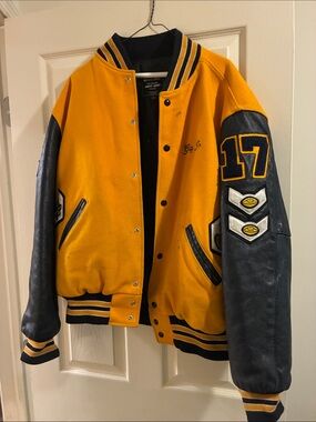 Holloway Yellow and Black Varsity Letterman Jacket